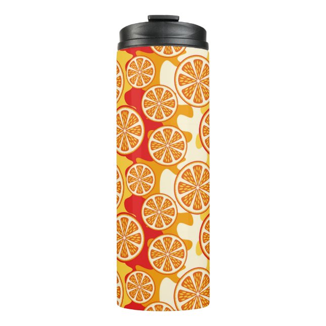 Orange pattern thermal tumbler (Front)