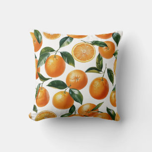 Orange Pattern Throw Pillow