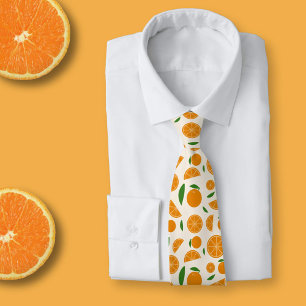 Orange Pattern Tie