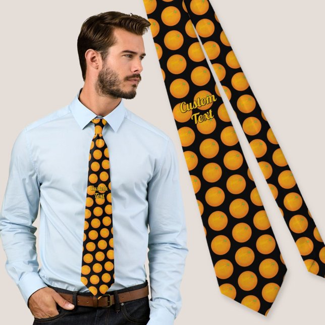 Orange Pattern Tie (Creator Uploaded)