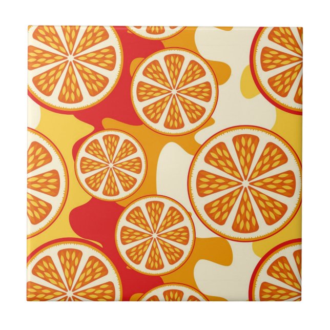 Orange pattern tile (Front)
