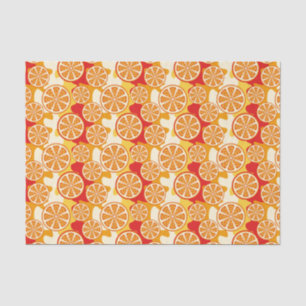 Orange pattern tissue paper