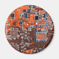 Orange PCB Circuit Board Design for IT Pros