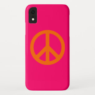Orange Peace Sign iPhone XR Case