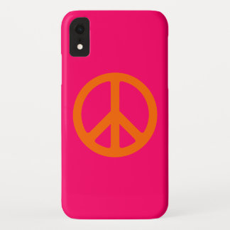 Orange Peace Sign iPhone XR Case