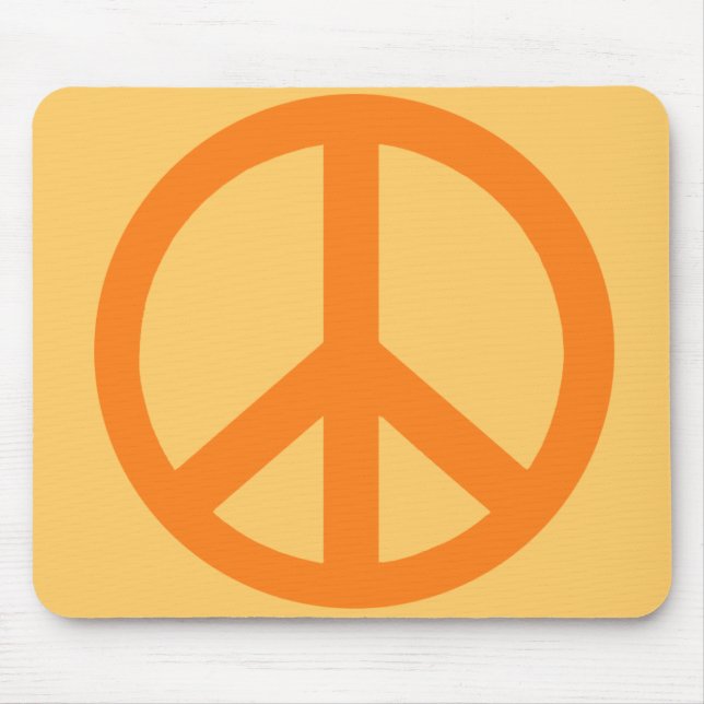 Orange Peace Sign Products Mouse Pad (Front)