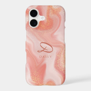 Orange Peach Marble Phone Case