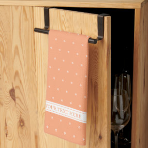 orange peach modern motif kitchen towel