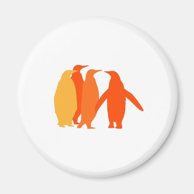 Orange Penguins Magnet (Front)