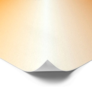 Orange Personalizable Treble Clef Music Art Poster