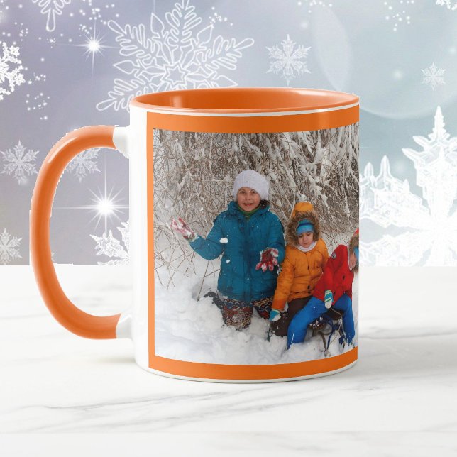 Orange Personalize Photo Template Gift Coffee Mug (Creator Uploaded)