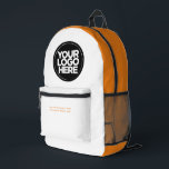 Orange | Personalized Corporate Logo and Text Printed Backpack<br><div class="desc">Elevate your professional style with this personalized modern backpack! Featuring a classic orange and white design and the option to add your company logo and text, this backpack is perfect for corporate needs. Ideal for carrying all your essentials during your workdays or while travelling. Crafted with high-quality materials and carefully...</div>