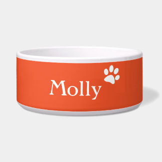 Orange  | Personalized Dog Dish