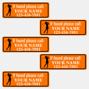 Orange Personalized Golf Club