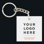 Orange Personalized Logo and Text Clear Keychain<br><div class="desc">Easily personalize this Orange Personalized Logo and Text Clear Keychain with your own company logo and custom text. The keychain can advertise your brand as promotional giveaways,  corporate gifts,  or as gift for your corporate events. No minimum order quantity and no setup fee.</div>