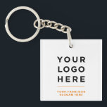 Orange Personalized Logo and Text Clear Keychain<br><div class="desc">Easily personalize this Orange Personalized Logo and Text Clear Keychain with your own company logo and custom text. The keychain can advertise your brand as promotional giveaways,  corporate gifts,  or as gift for your corporate events. No minimum order quantity and no setup fee.</div>