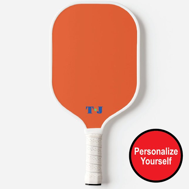 Orange Personalized Monogrammed Pickleball Paddle (Creator Uploaded)