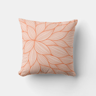 Orange Petal Watercolor Pillow