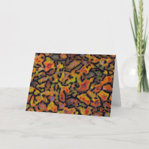 Orange Petrified Dinosaur Bone Card