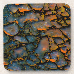 Orange Petrified dinosaur bone Coaster