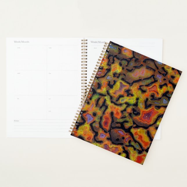 Orange Petrified Dinosaur Bone Planner (Display)