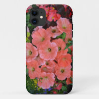 Orange petunia flowers