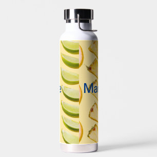 Orange pineapple blue berry lemon add name photo t water bottle