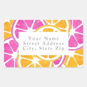 Orange Pink Citrus Slices Sticker