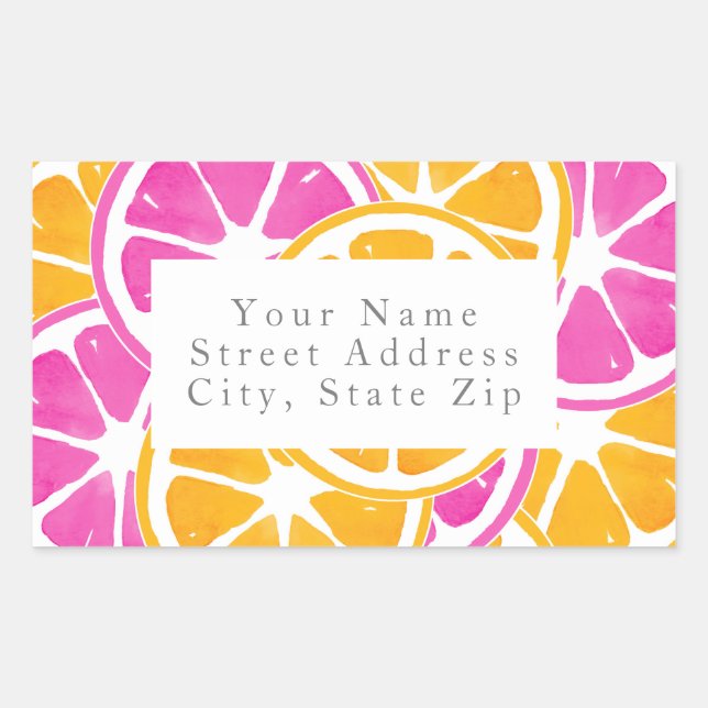 Orange Pink Citrus Slices    Sticker (Front)