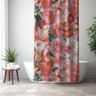 Orange Pink Floral Pattern
