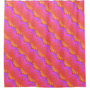 Orange Pink Floral Patterns Vintage Rustic Boho