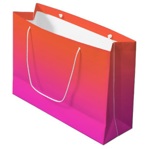 Orange Pink Gradient  Large Gift Bag