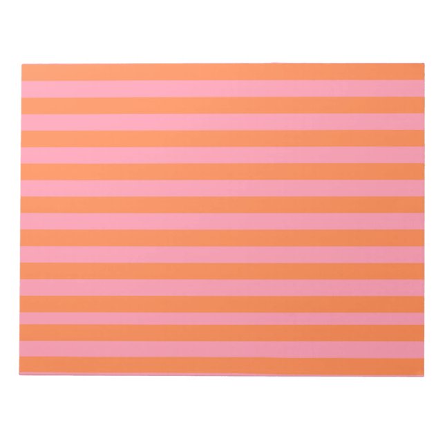 Orange Pink Lines Summer Mood Notepad - 40 pages (Front)