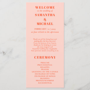 ORANGE PİNK minimal modern program wedding