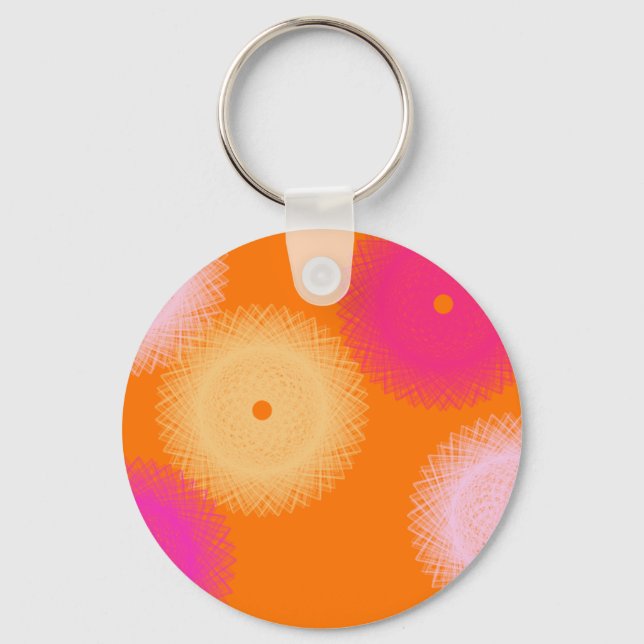 orange & pink pop colour keychain (Front)