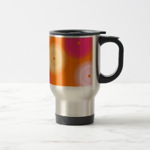 orange & pink pop colour travel mug