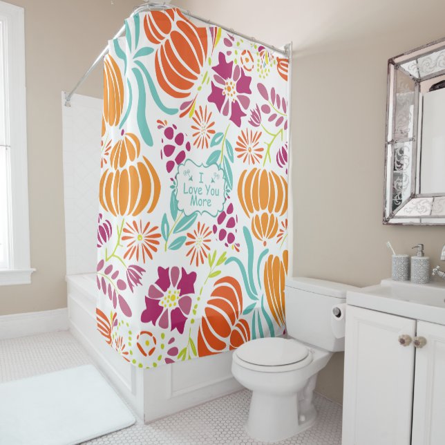 Orange Pink Purple Aqua Blue Floral Pattern (In Situ)