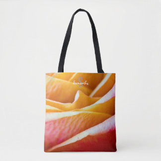 Orange-pink rose Tote bag