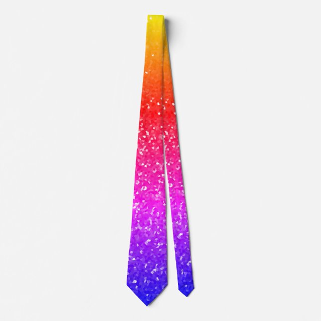 Orange Pink Sparkle Abstract Glitter Patterns Gift Tie (Front)