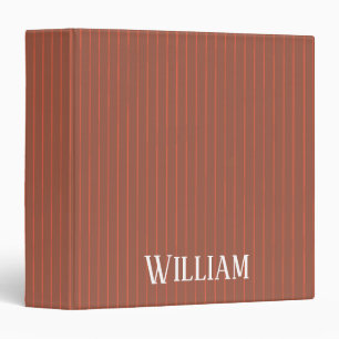Orange pinstripes binder