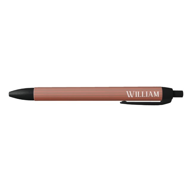 Orange pinstripes black ink pen (Bottom)