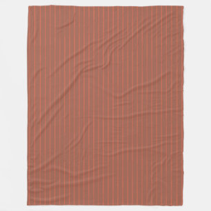 Orange pinstripes fleece blanket