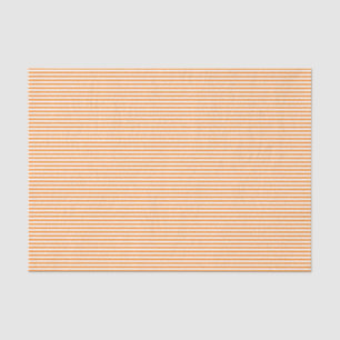 Orange Pinstripes Stripes Tissue Paper
