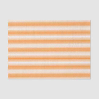 Orange Pinstripes Stripes Tissue Paper