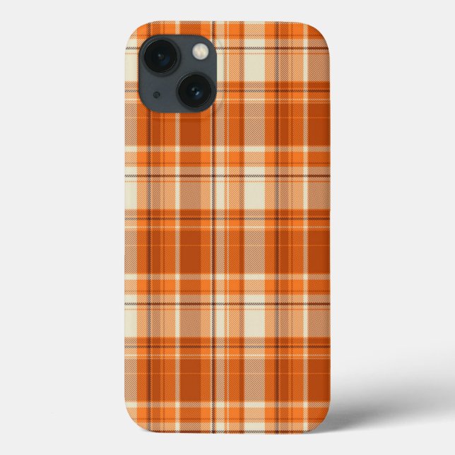 Orange plaid Case-Mate iPhone case (Back)