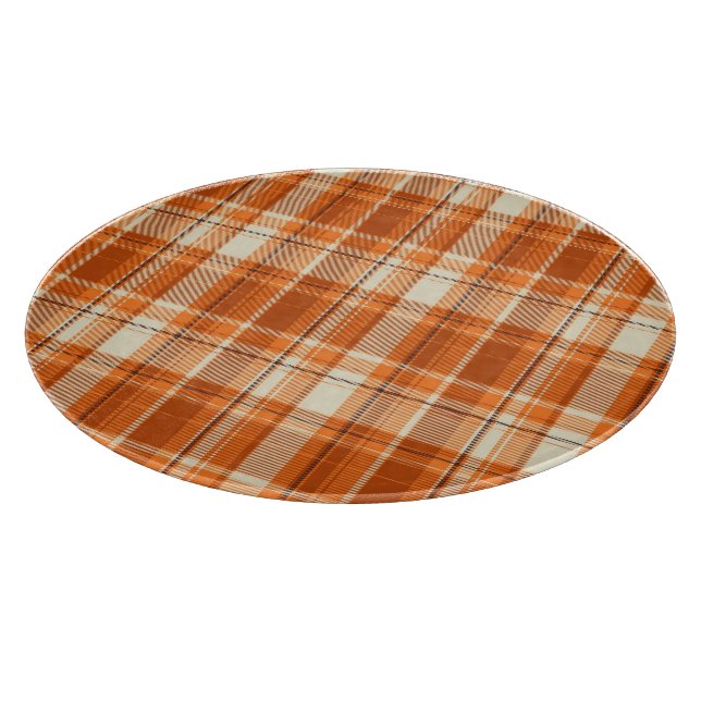 Orange plaid cutting board (Corner)