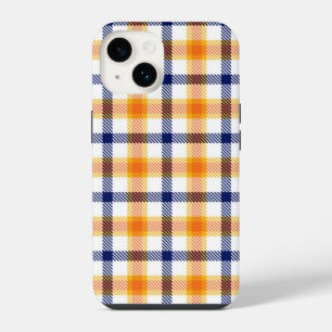 Orange Plaid iPhone 14 Case
