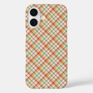 Orange Plaid iPhone Case 