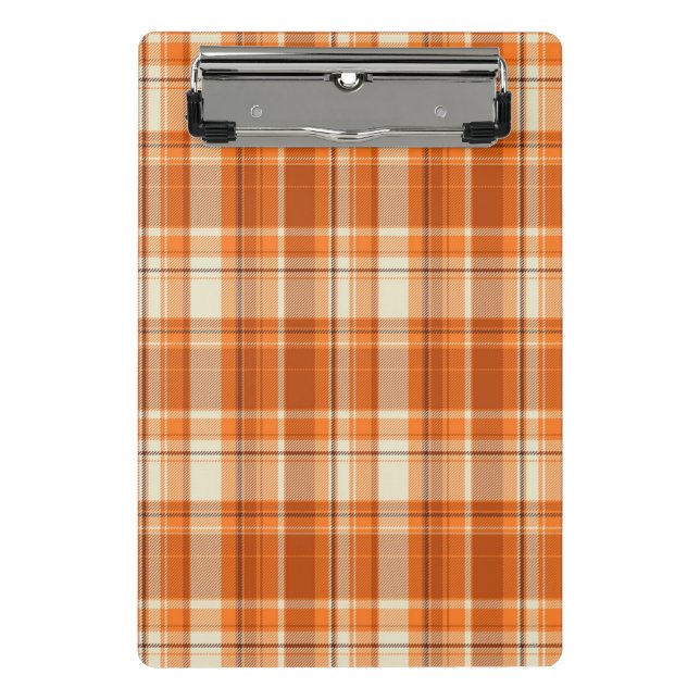 Orange plaid mini clipboard (Front)