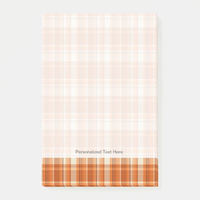 Orange plaid post-it notes (Front)